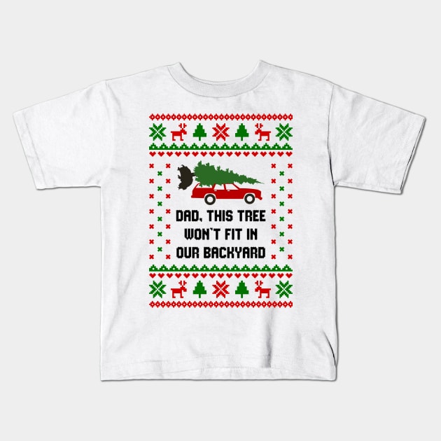 Clark griswold Christmas Tree Kids T-Shirt by Hobbybox